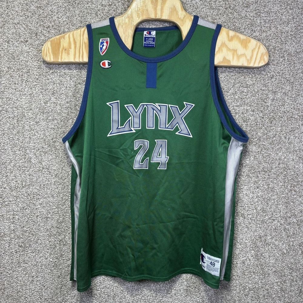 Vintage Minnesota Lynx Jersey Mens 48 Green WNBA Basketball Champion Folkl 24